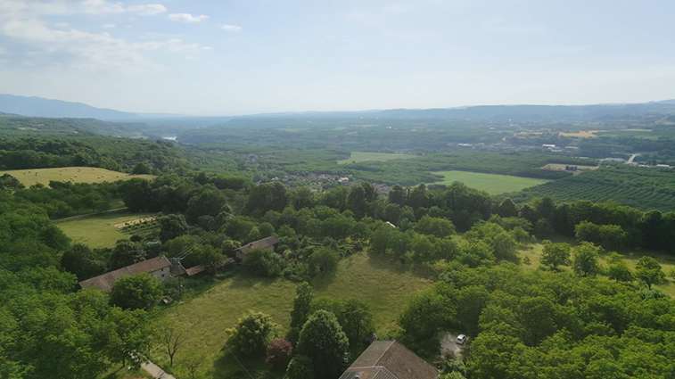 La ferme et vue à l'ouest